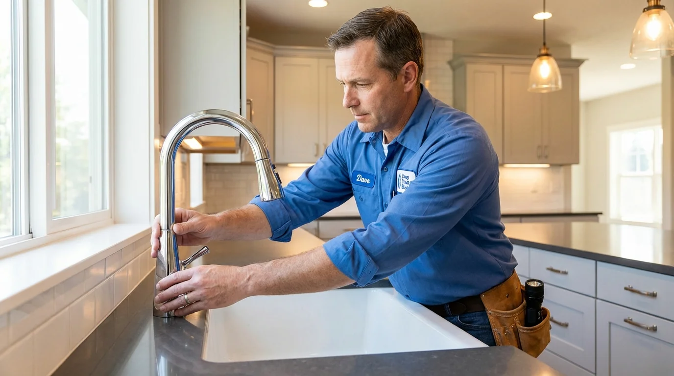 Kitchen faucet installation by Johns Plumbing LLC in Mukilteo